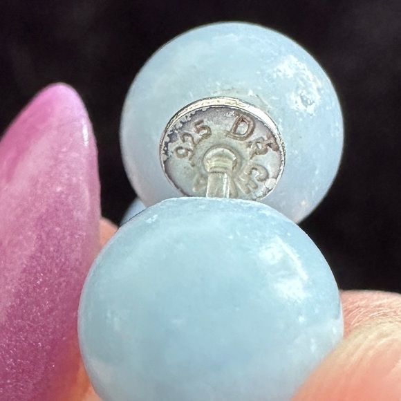 Denim blue beaded necklace with matching stretch bracelet by Jay King - Picture 13 of 13